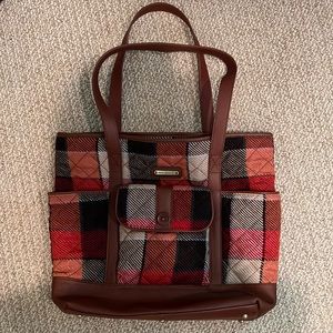 Vera Bradley Flannel and Leather tote. Perfect condition, just changed my mind.
